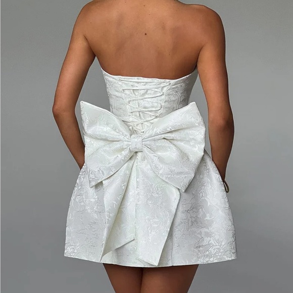 BABYBOO White Strapless Dress - Picture 2 of 5